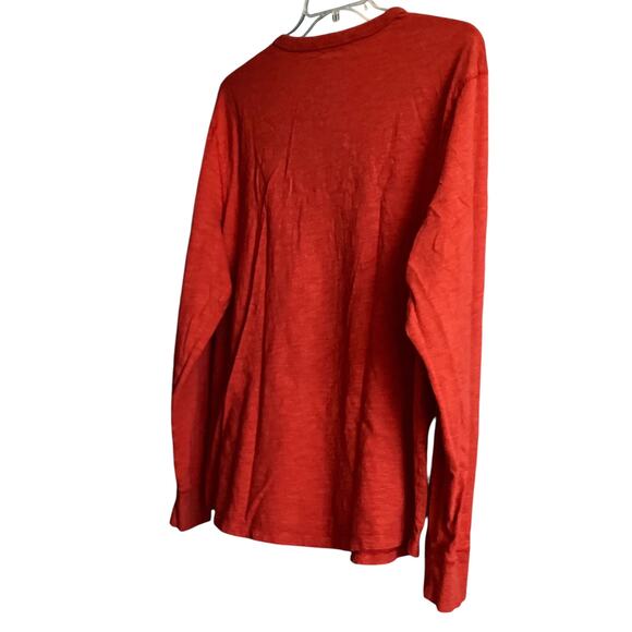 OLD NAVY SOFT WASHED LONG SLEEVE POLO SHIRT, MENS, XL, DARK/BURNT ORANGE - Picture 6 of 11